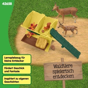 Set de Joaca Schleich Farm World - Futterung der Waldtiere, 39 Piese, pentru Copii de la 3 Ani - Img 6