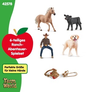Set de Joaca Schleich Farm World - Westernreiten 42578, 6 Piese, Ideal pentru Copii - Img 6