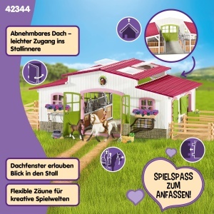 Set de Joaca Schleich - Ferma Ecvestra cu Lissi si Cai, 97 Piese - Img 4