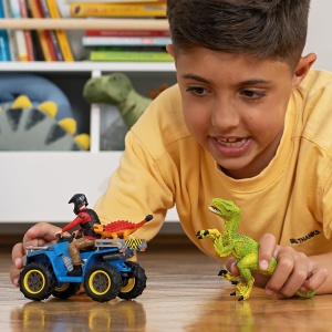 Set de Joaca Schleich Flucht pe Quad cu Velociraptor, pentru copii 4-10 ani - Img 2
