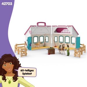 Set de Joaca Schleich - Grajd cu 60 Piese, 2 Figurine Cai si Accesorii - Img 6