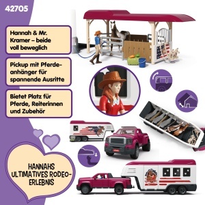 Set de Joaca Schleich Horse Club - Camion cu Remorca, 119 Piese, pentru Copii 5 - Img 3
