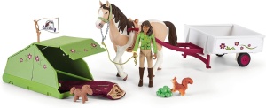 Set de Joaca Schleich Horse Club - Camping cu Sarah si Pinto, 23 piese - Img 2