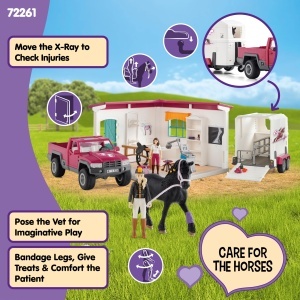 Set de Joaca Schleich Horse Club - Vizita la Veterinar, 61 Piese, pentru Copii de la 5 Ani - Img 5