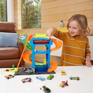 Set de joc Hot Wheels City - Tunel de spalare cu schimbare de culoare, 1 masinuta 164 - Img 2