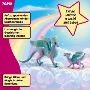 Set de Joc Schleich BAYALA Blutendrache si Babydrache 70592 2 piese, culori vibrante - Img 4