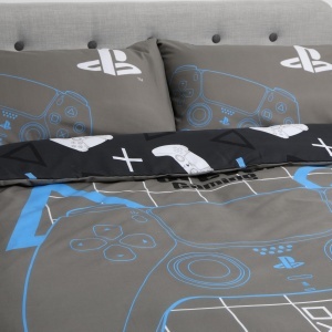 Set de lenjerie de pat PlayStation, gri, reversibil, 200x200 cm - Img 6