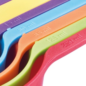Set de linguri de masura Westmark 6 piese, capacitate 7,5-250 ml, plastic, colorat - Img 4