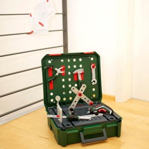 Set de lucru pentru copii Theo Klein Bosch Werkbankkoffer, cu unelte si accesorii, 36 x 38,5 x 43 cm - Img 6