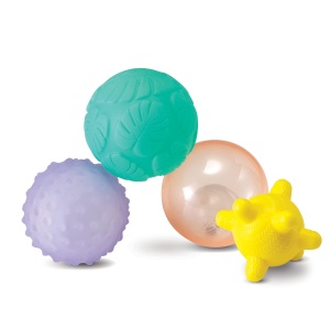 Set de mingi senzoriale pentru bebelusi Infantino 6 piese BPA-free texturi si culori variate