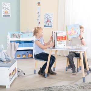 Set de mobilier pentru copii Paw Patrol - 2 scaune si 1 masa, alb, din lemn - Img 2