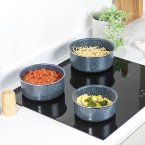 Set de Oale Russell Hobbs Smart Clip, 3 piese, Antiaderente, 161820 cm, Culoare Nocturn - Img 7