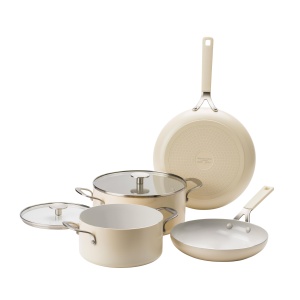 Set de Oale si Tigai KitchenAid 6 piese, Aluminium, Negru