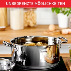 Set de oale Tefal Duetto 3 oale inox 162024 cm, 1 cratita 16 cm, 3 capace din sticla - Img 5
