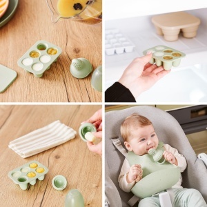 Set de recipiente pentru bebelusi Babymoov cu Fruchtsauger, 3 piese, Silikon, 9-60 ml - Img 5