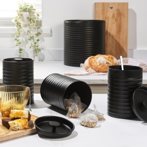 Set de recipiente pentru bucatarie Russell Hobbs RH03270EU7, 4 piese, otel, negru - Img 4