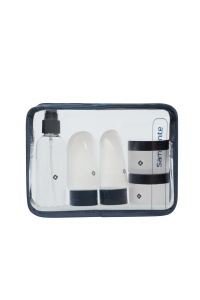 Set de recipiente Samsonite TA Revolution, 3x60ml si 2x30ml, transparent, albastru - Img 2