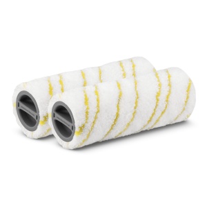 Set de role din microfibra Karcher pentru toate FC-urile si EWM 2 (2 role universale, lavabile, absorbtie ridicata a murdariei, curatare umeda delicata a tuturor pardoselilor dure, culoare: galbena) - Img 1