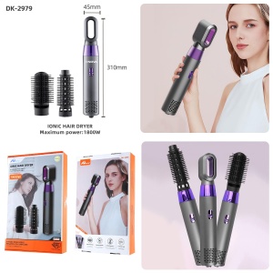 Set de styling pentru par HOME 3 in 1, 1800W, cu perie de uscare si bucle - Img 5