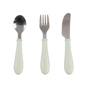 Set de tacamuri pentru copii Beaba din inox, 3 piese, usor de utilizat, verde - Img 1