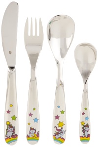 Set de Tacamuri pentru Copii WMF Einhorn, 4 Piese, Cromargan, Spalare in Masina