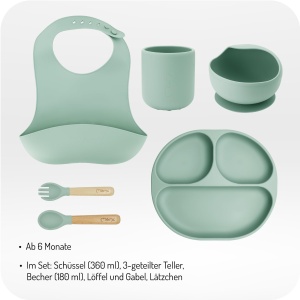 Set de Tacamuri si Vesela pentru Copii MoMi AMI, 6 piese, Silikon, 360 ml - Img 8