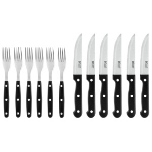 Set de Tacamuri Steak Russell Hobbs, 12 piese, inox, ergonomic, pentru 6 persoane
