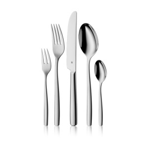 Set de Tacamuri WMF Palma 30 piese pentru 6 persoane, Cromargan inoxidabil, spalabil in masina
