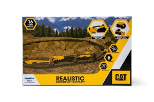 Set de trenuri cu masini mici Caterpillar, 8 sine, cu magnet si 3 vagoane - Img 4