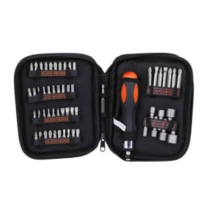 Set de unelte manuale BlackDecker A7104, 56 piese, cu cutie de transport - Img 4