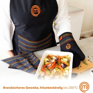 Set de Ustensile de Bucatarie MasterChef - 3 Piese, Negru, 100 Bumbac - Img 3