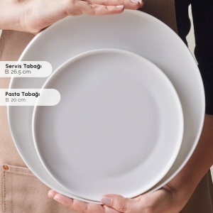 Set de Vesela Karaca Streamline New Saturn 24 piese pentru 6 persoane, Alb, Portelan - Img 7