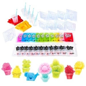 Set Deluxe Creativ Simba Jelly Gelz Flower 7 Figurine Gel, 2 Flori, 5 Becheri - Img 1