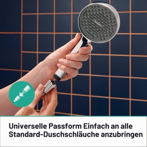 Set dus hansgrohe Activera Select S, 2 tipuri de jet, crom, 1.60 m - Img 3