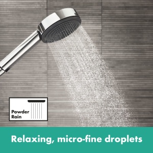 Set dus hansgrohe Pulsify Select S, 3 tipuri de jeturi, crom, furtun 1.60 m - Img 3