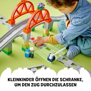 Set Extindere Tren LEGO DUPLO 10426 - Pod, 8 Piese Cale Ferata, Jucarie Educativa - Img 6