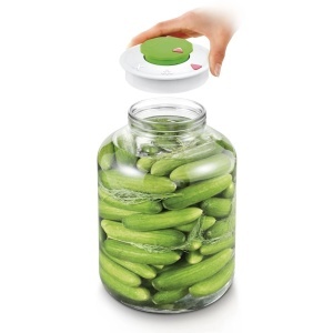 Set fermentare Tescoma 5L cu capac etans si ventil, pentru varza murata - Img 2