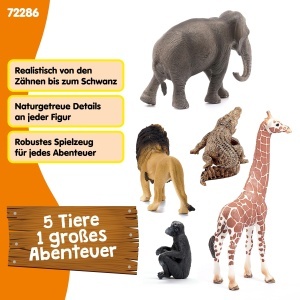 Set Figurine Animale Salbatice Schleich 72286 - 5 Piese, pentru copii de la 3 ani - Img 3
