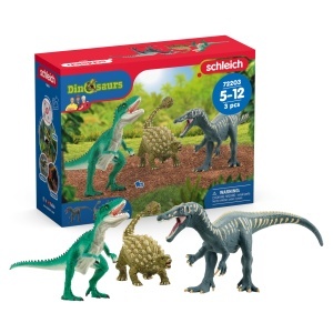 Set Figurine Dinozauri Schleich - Giganotosaurus, Baryonyx, Ankylosaurus, Detalii Realiste
