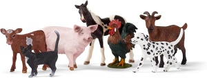 Set Figurine Ferma Schleich 77533 7 Piese Diverse Animale