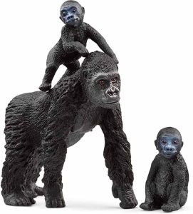 Set Figurine Gorilla Familie Schleich WILD LIFE, 3 piese, Detaliu si Calitate - Img 7