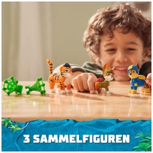 Set Figurine PAW PATROL Jungle Pups - Chase si Tracker cu Tigru, 5 cm - Img 3