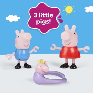 Set Figurine Peppa Pig - Familia Wutz, 5 Piese, Roz - Img 4