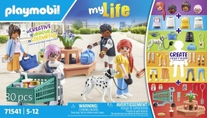 Set Figurine PLAYMOBIL MyLife 71541, pentru copii de la 5 ani, cu carucior de cumparaturi - Img 4