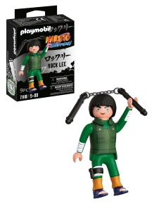 Set Figurine PLAYMOBIL Naruto 71118 Rock Lee cu Accesorii, pentru Animefani, Detalii Autentice