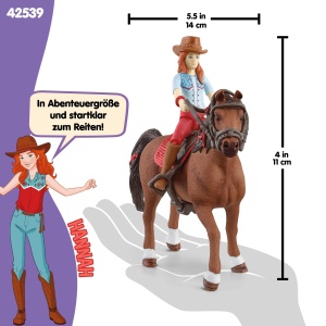 Set Figurine Schleich Horse Club - Hannah si Cayenne, 10 Piese, pentru Copii de la 5 Ani - Img 6