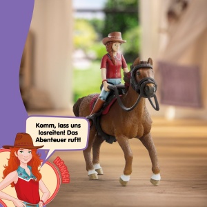 Set figurine schleich Horse Club Hannah si Cayenne, 6 piese, pentru copii de la 5 ani - Img 2