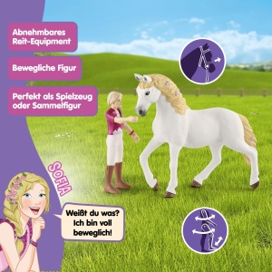 Set Figurine Schleich Horse Club Sofia si Blossom, 10 piese, pentru copii de la 5 ani - Img 5