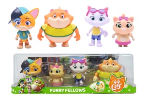 Set Figurine Smoby 44 Cats - Lampo, Pilou, Milady si Metti, 7.7 cm, pentru copii de la 3 ani - Img 2