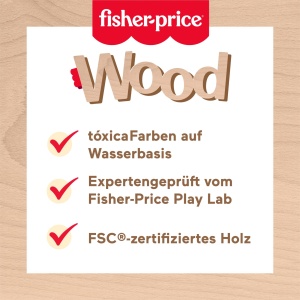 Set Fisher-Price JCY32 Masinute din Lemn pentru Copii 2 Ani 4 Piese Design Educativ - Img 3